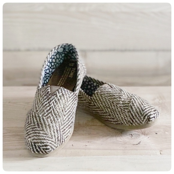 toms herringbone canvas